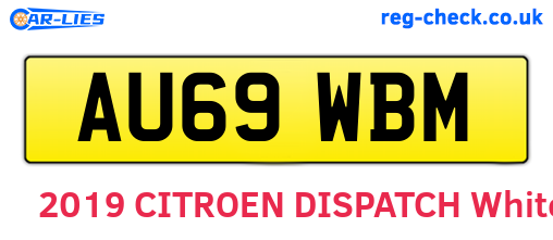 AU69WBM are the vehicle registration plates.