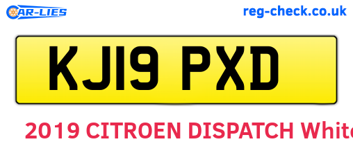 KJ19PXD are the vehicle registration plates.