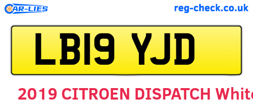 LB19YJD are the vehicle registration plates.