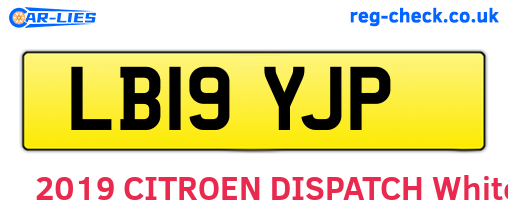 LB19YJP are the vehicle registration plates.