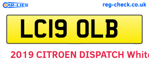 LC19OLB are the vehicle registration plates.