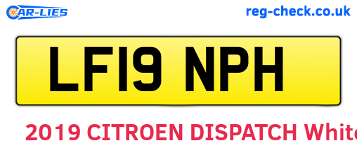 LF19NPH are the vehicle registration plates.