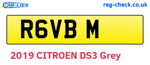 R6VBM are the vehicle registration plates.