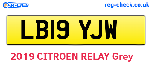 LB19YJW are the vehicle registration plates.
