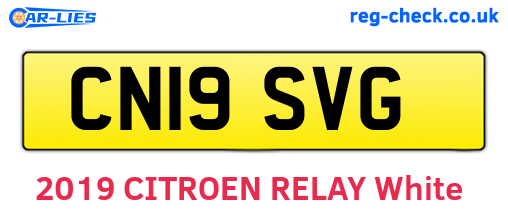 CN19SVG are the vehicle registration plates.
