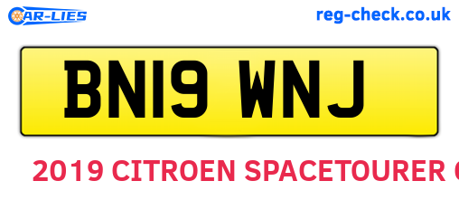 BN19WNJ are the vehicle registration plates.