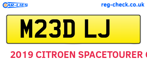 M23DLJ are the vehicle registration plates.