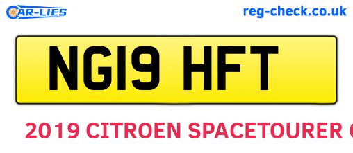 NG19HFT are the vehicle registration plates.