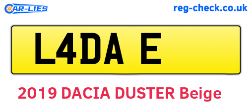 L4DAE are the vehicle registration plates.