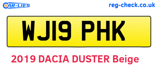 WJ19PHK are the vehicle registration plates.