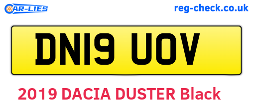DN19UOV are the vehicle registration plates.