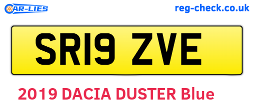 SR19ZVE are the vehicle registration plates.