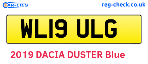 WL19ULG are the vehicle registration plates.