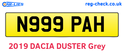 N999PAH are the vehicle registration plates.