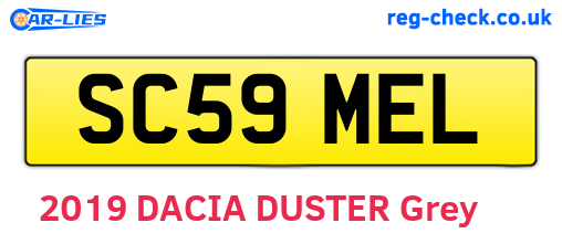 SC59MEL are the vehicle registration plates.