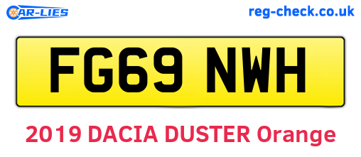 FG69NWH are the vehicle registration plates.