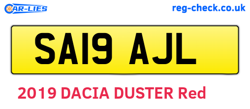 SA19AJL are the vehicle registration plates.
