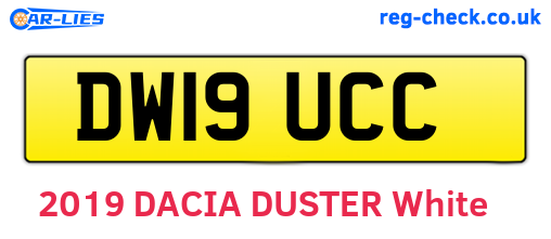 DW19UCC are the vehicle registration plates.