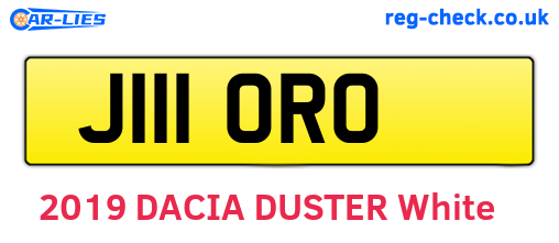 J111ORO are the vehicle registration plates.