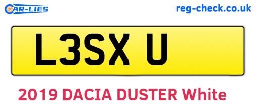L3SXU are the vehicle registration plates.