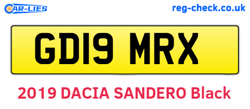 GD19MRX are the vehicle registration plates.