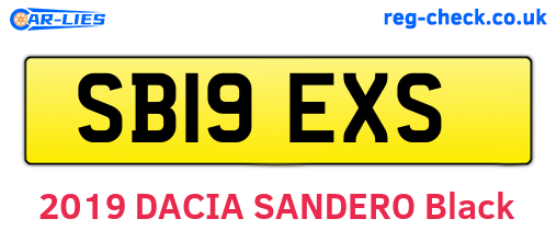 SB19EXS are the vehicle registration plates.