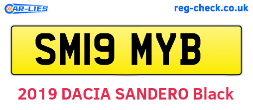 SM19MYB are the vehicle registration plates.