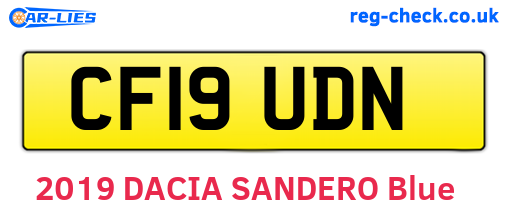 CF19UDN are the vehicle registration plates.