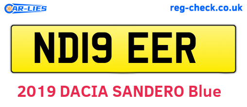 ND19EER are the vehicle registration plates.