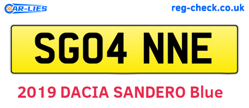 SG04NNE are the vehicle registration plates.