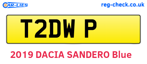 T2DWP are the vehicle registration plates.