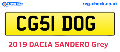CG51DOG are the vehicle registration plates.