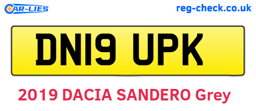 DN19UPK are the vehicle registration plates.