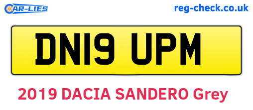 DN19UPM are the vehicle registration plates.