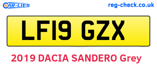 LF19GZX are the vehicle registration plates.