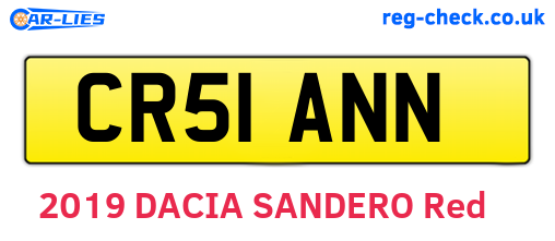 CR51ANN are the vehicle registration plates.
