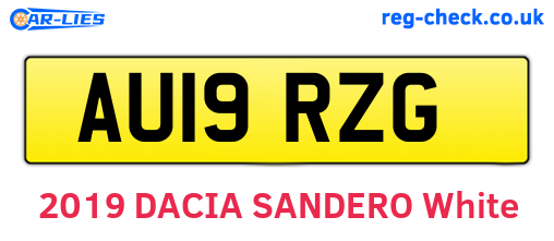 AU19RZG are the vehicle registration plates.