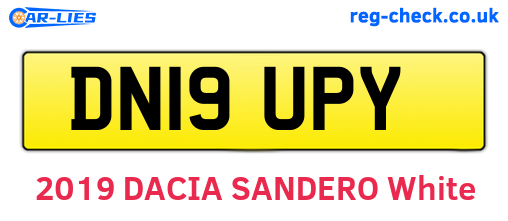 DN19UPY are the vehicle registration plates.