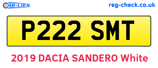 P222SMT are the vehicle registration plates.