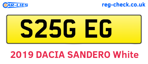 S25GEG are the vehicle registration plates.
