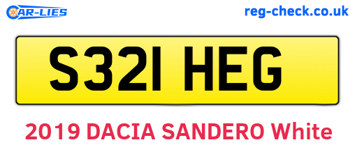 S321HEG are the vehicle registration plates.