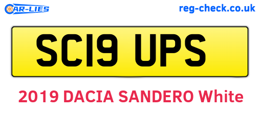 SC19UPS are the vehicle registration plates.