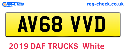 AV68VVD are the vehicle registration plates.