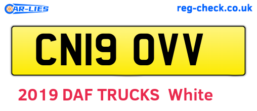 CN19OVV are the vehicle registration plates.