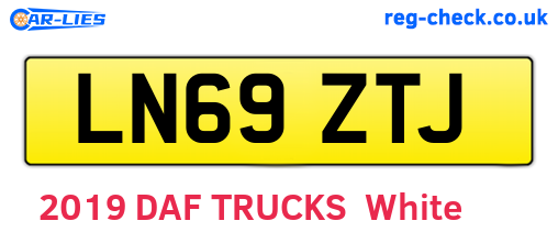 LN69ZTJ are the vehicle registration plates.