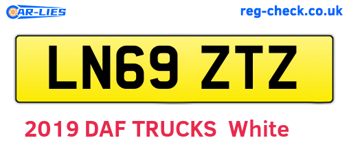 LN69ZTZ are the vehicle registration plates.