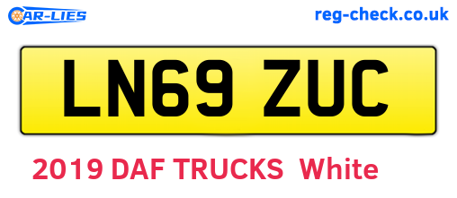 LN69ZUC are the vehicle registration plates.