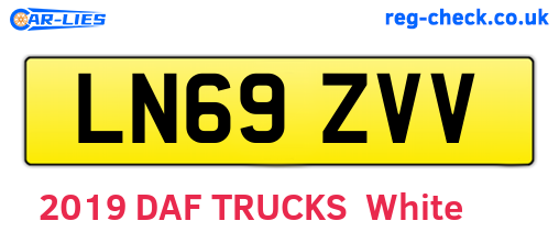 LN69ZVV are the vehicle registration plates.