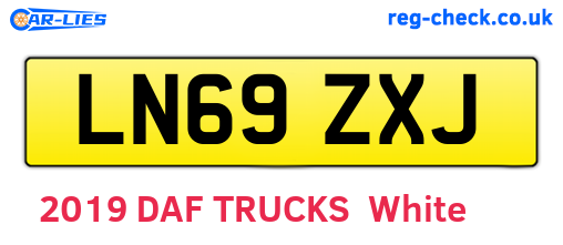 LN69ZXJ are the vehicle registration plates.
