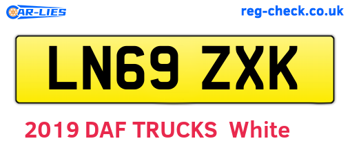 LN69ZXK are the vehicle registration plates.
